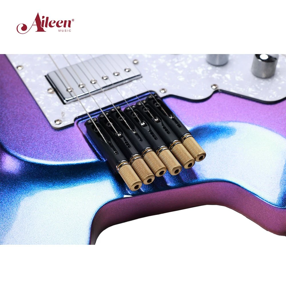 Chameleon Effect Headless Electric Guitar Solid Okoume Body with AlNiCo 5 Humbucker Pickup (HGE700)