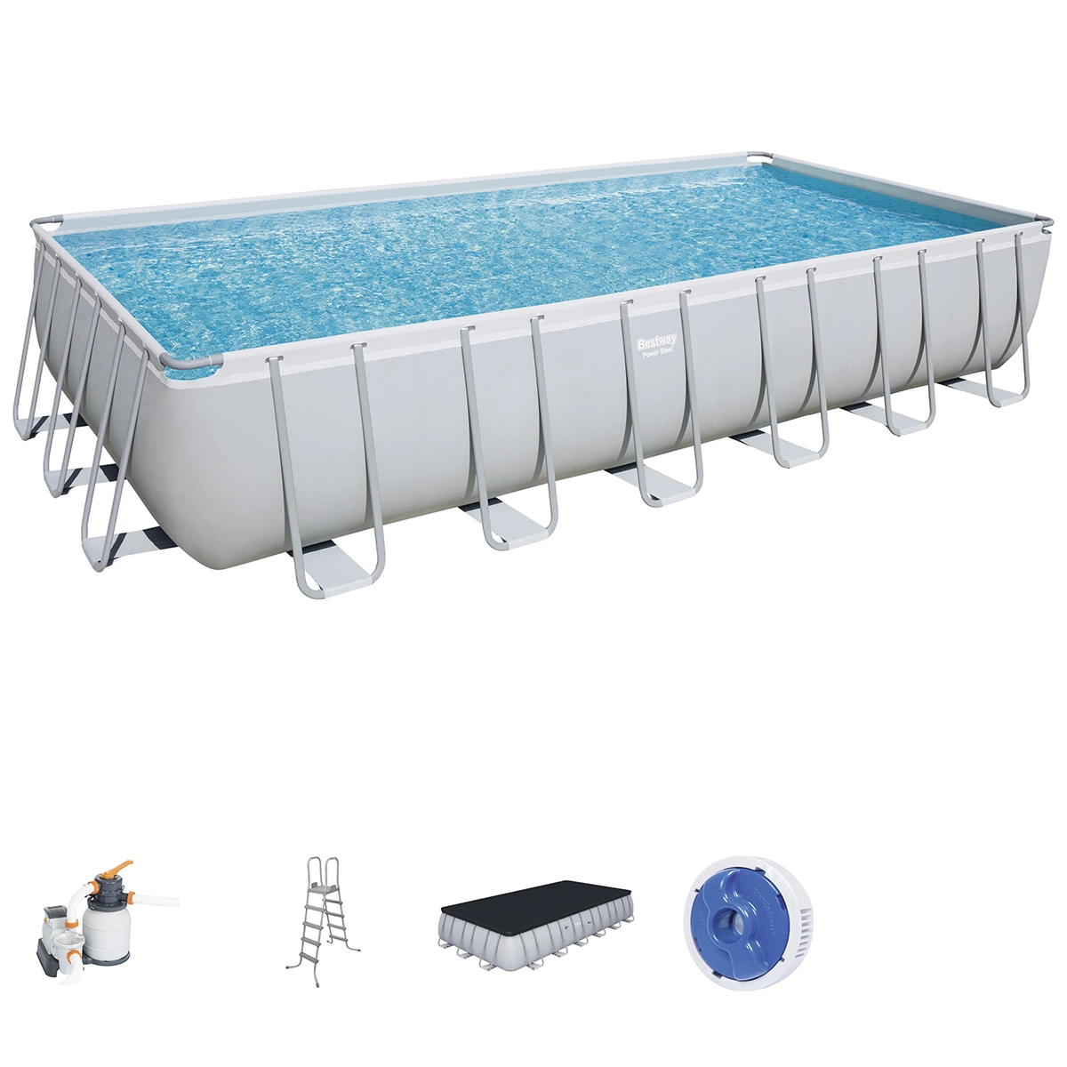 Litong 4000L longitud del estanque 2m Anchura 2m Fiesta de la Familia Grande Piscina rectangular de PVC resistente al desgarro con estructura metálica