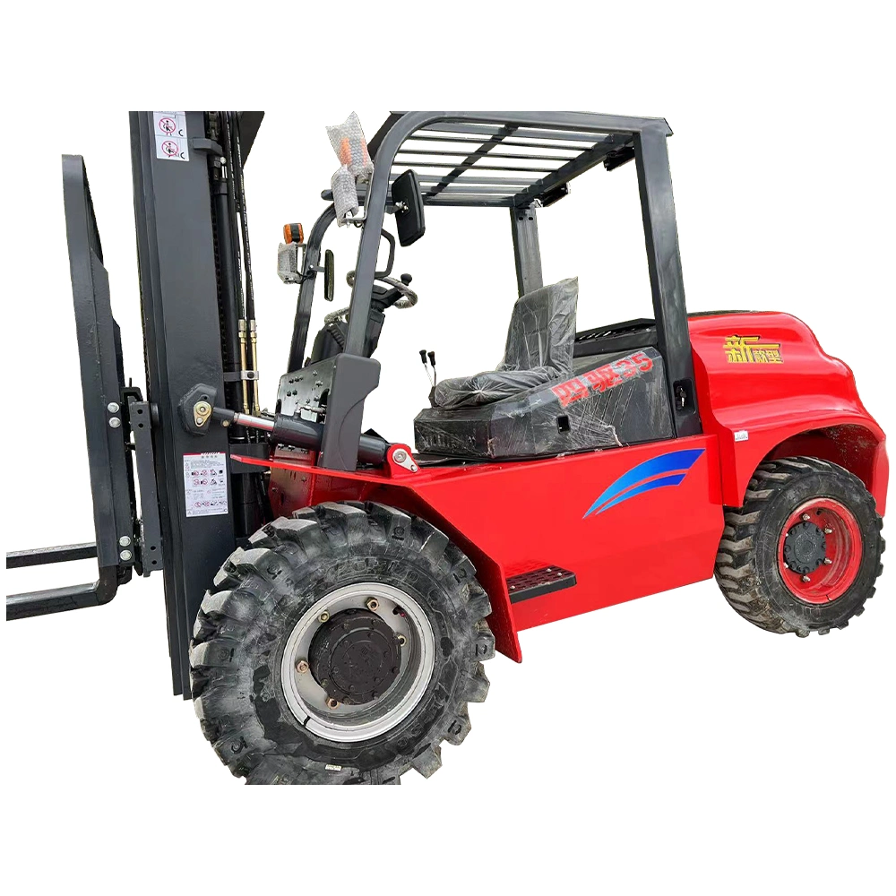 China 3000~5000mm New Tractor Truck Construction Machinery Lifting Equipment Pallet Stacker 4X4 Forklift