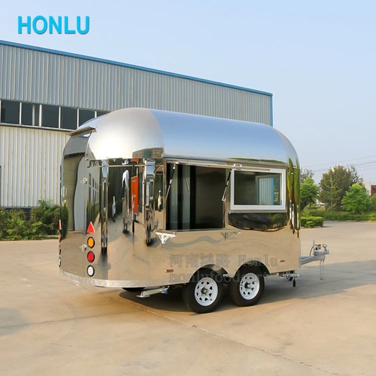 Honlu Stainless Steel Kebab Van Food Vending Trailer Cars Food Truck for Sale