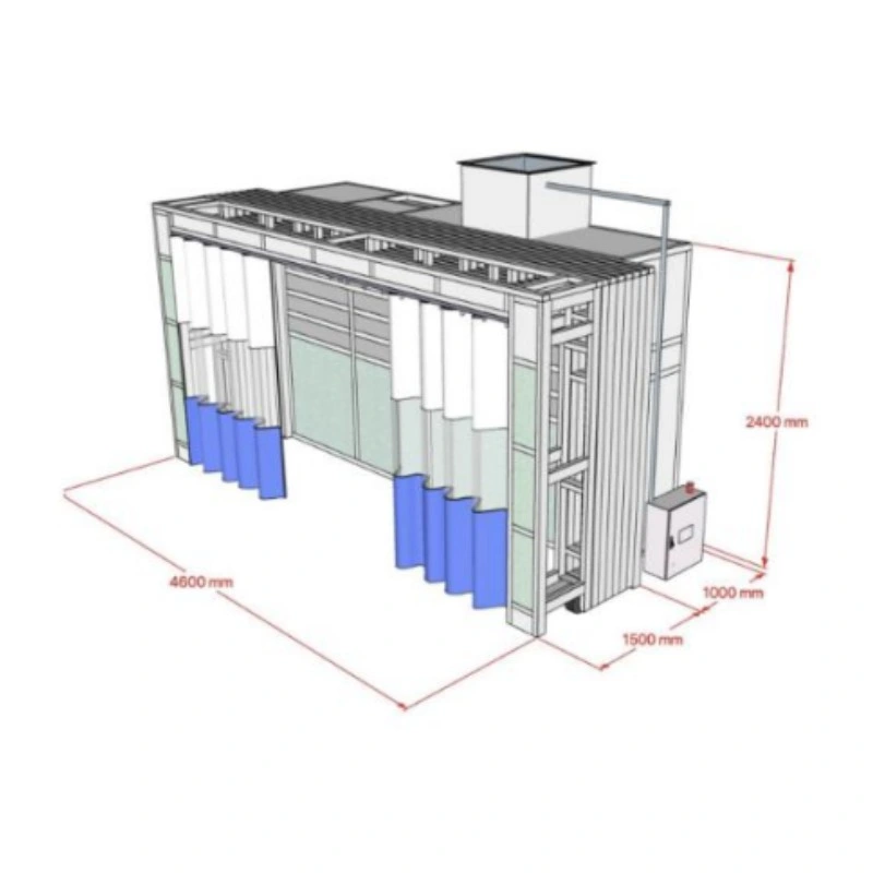 Cabine de cabine de salle de pulvérisation amovible en PVC cabine de cabine de pulvérisation portable