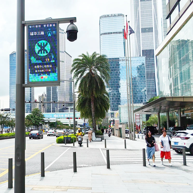 Pantalla LED impermeable Publicidad Iluminación de la calle Polo pantalla lámpara señalización Signo