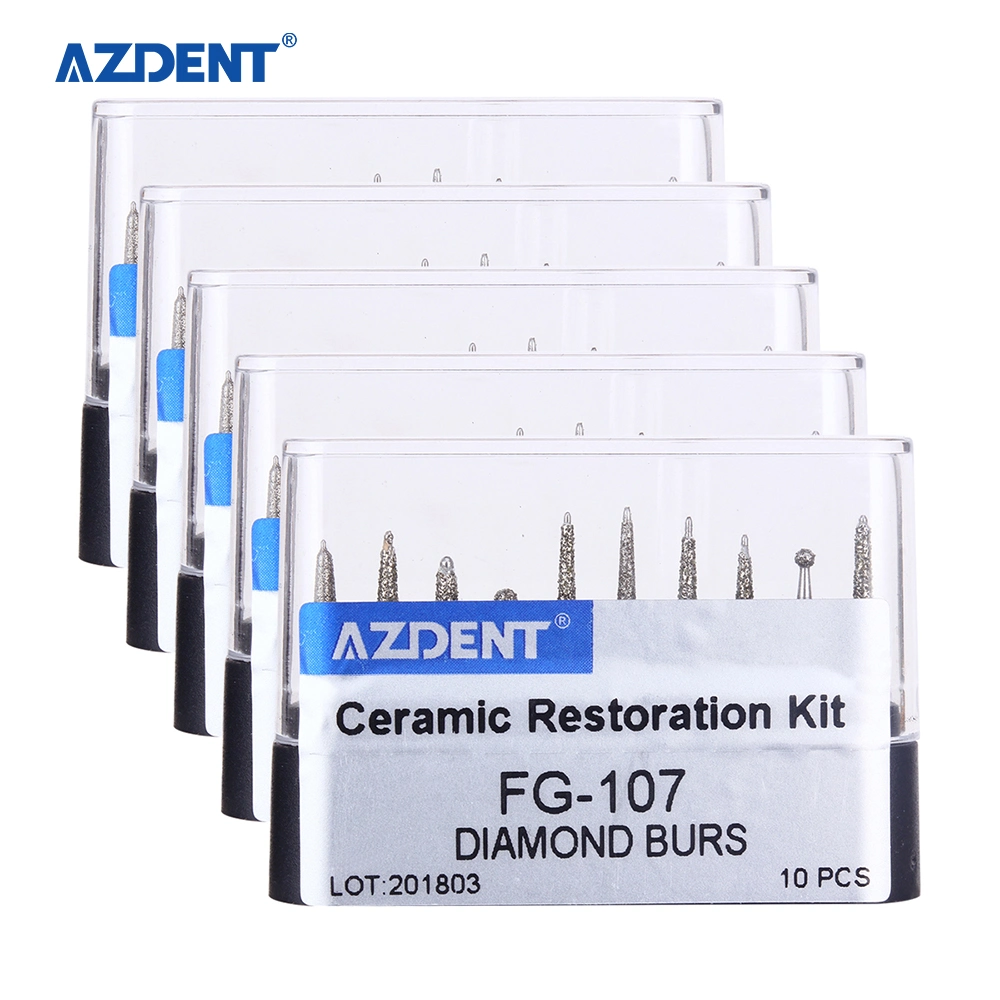 Marcador negro Azdent y kit de burlas dentales de esmeril de partículas gruesas FG-107