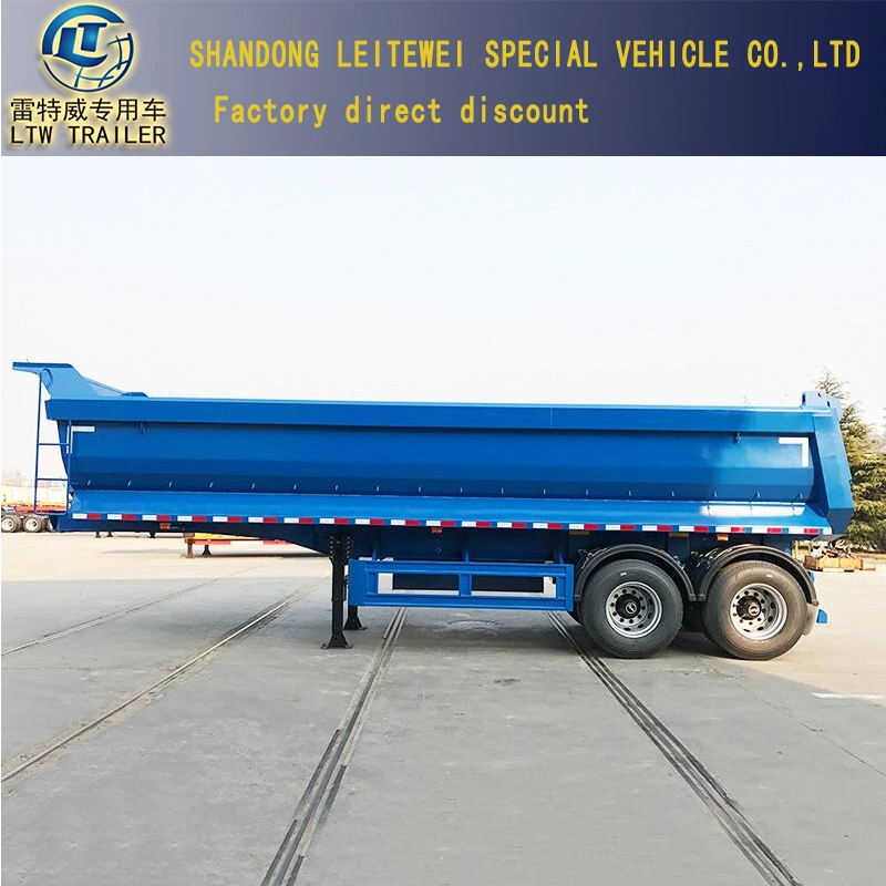 3/4 Axle 35/40 Cbm Tipper Trailer 60 Tons 80ton Full Dump Truck Semi Trailer for Sale