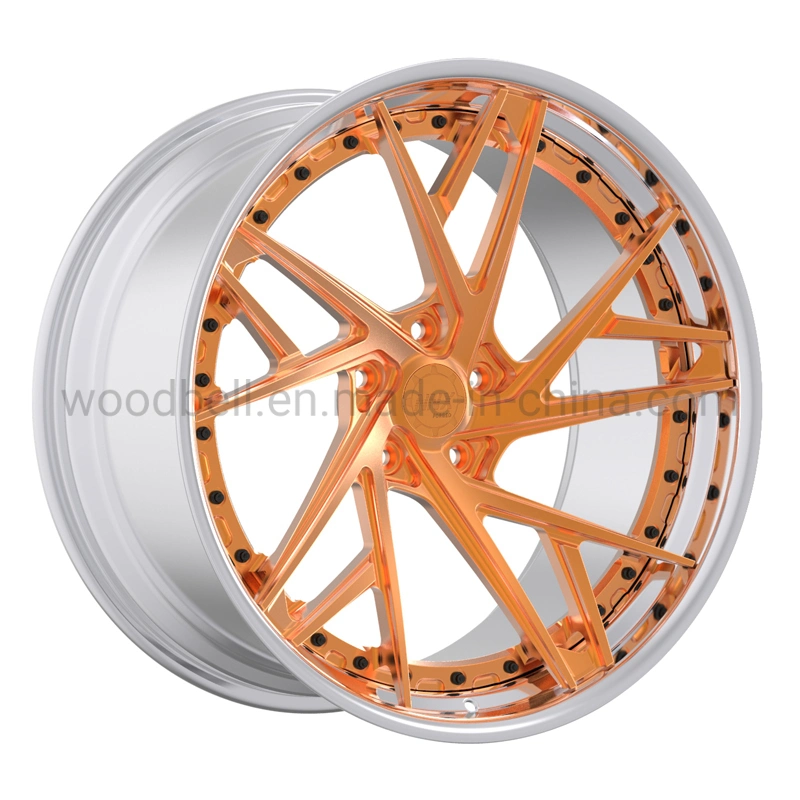 6061 T6 Aluminum Diameter 18 22 23 24 19 20 21 Silver Painted Full Painting Aluminium Alloy Forged Wheels 2PCS Forged Wheel Rims