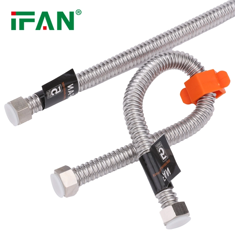 Ifan Custom Length Ultra-Flexible Metal Shower Hose Stainless Steel Corrugated Pipe