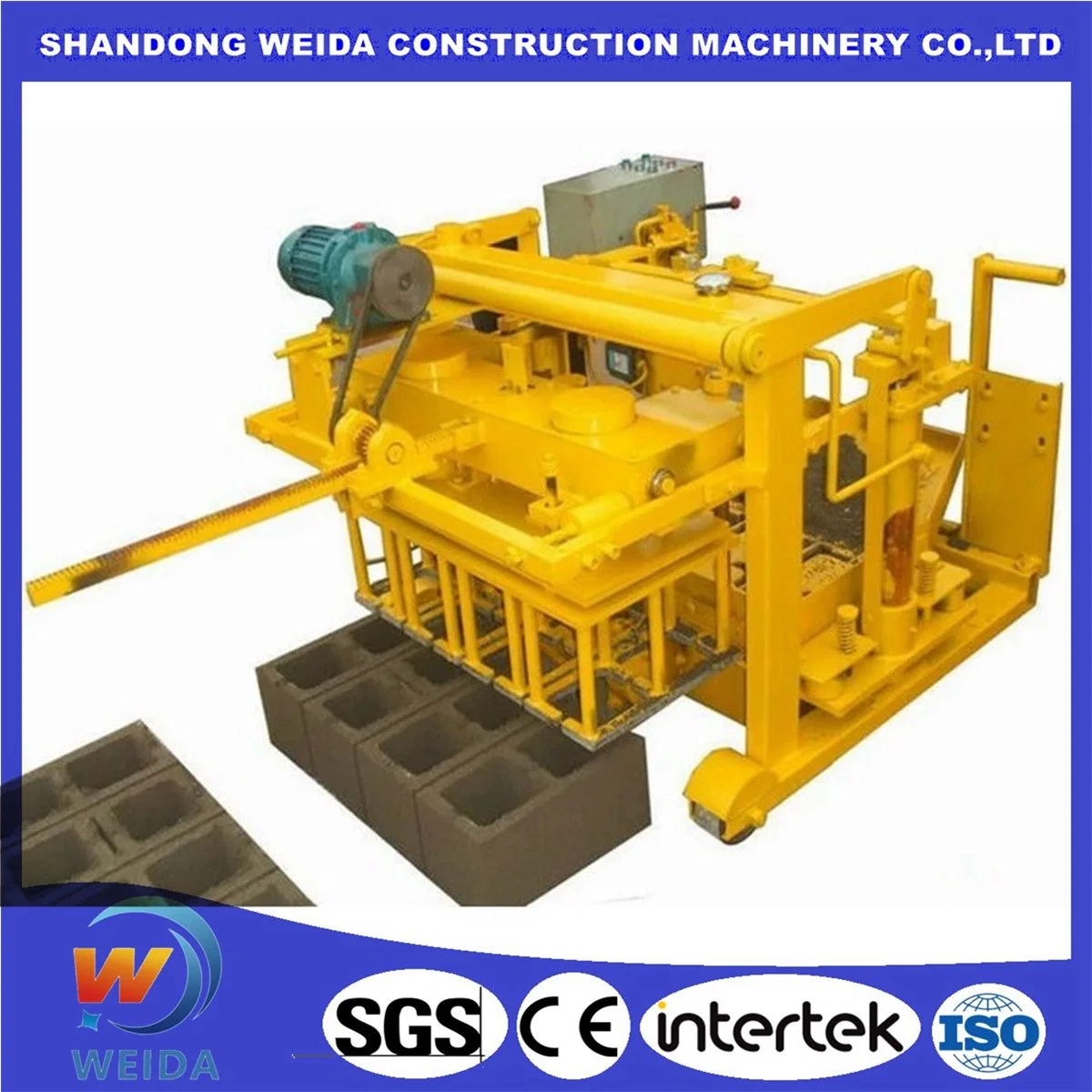 Manufacturer Supply Qt4-28 Small Egg Laying Mobile Sand Fly Ash Hollow Paving Curbstone Solid Cement Concrete Brick Making Machine with Block Mould for House