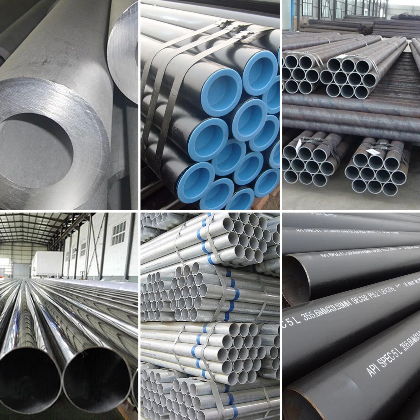 ASTM A106 A53 Gr. B A336 API 5L Seamless Steel Pipe Galvanized/Stainlesss/Ms Alloy Large Diameter Thick Wall Sch40 Sch80 Seamless Fluid Fire Boiler Tube Pipe