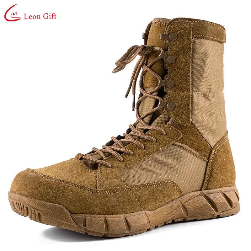 Wholesale/Supplier Custom Men Lightweight Breathable Brown Combat Boots Land Combat Hiking Outdoor Boots Tactical Shoes