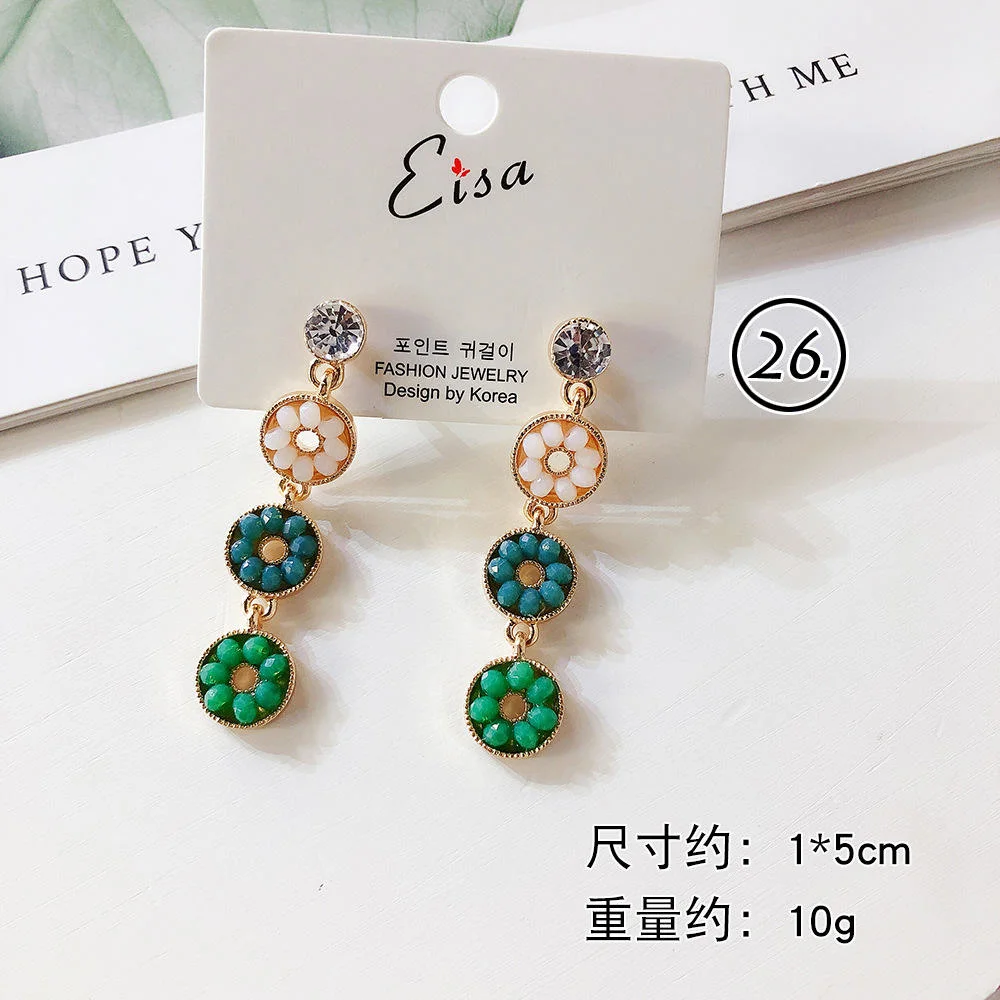 Spring Korean Fashion Acrylic Resin Pendant Earrings for Women