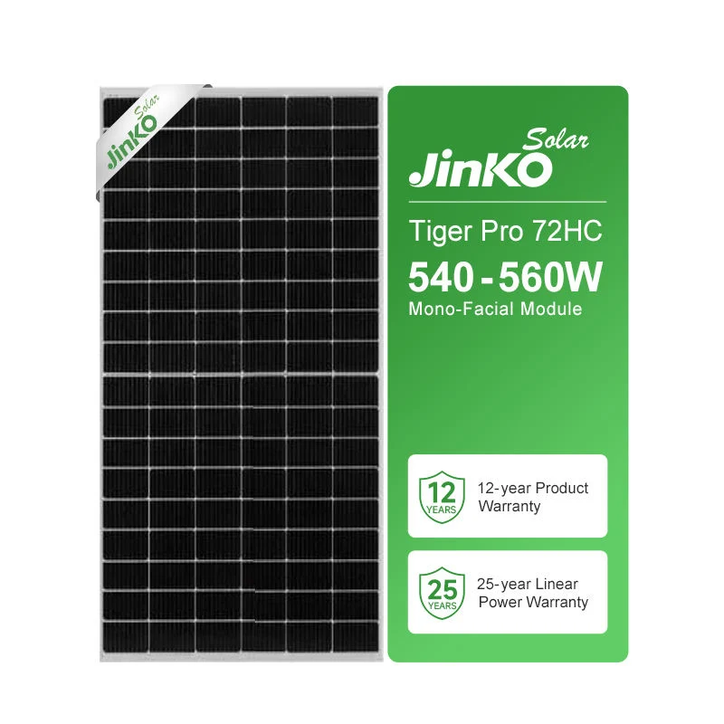 Precio competitivo Jinko Tiger PRO 72hc 540-560 Watt Half Cell Paneles solares para el sistema doméstico