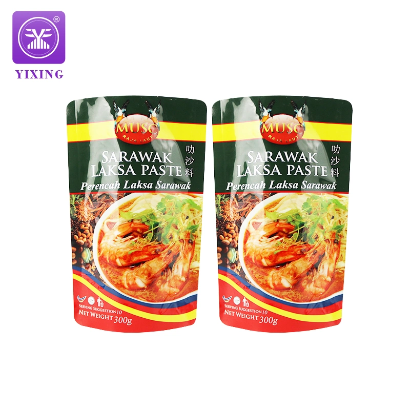 Sauce Flavour Stand up Pouch Singapore Laksa Paste Seasoning Spice Food Packaging Plastic Bags