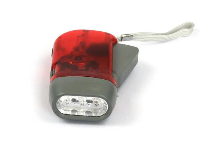 Best Promotional Gift Mini Dynamo LED Flashlight Hand Crank, Hand Pressing