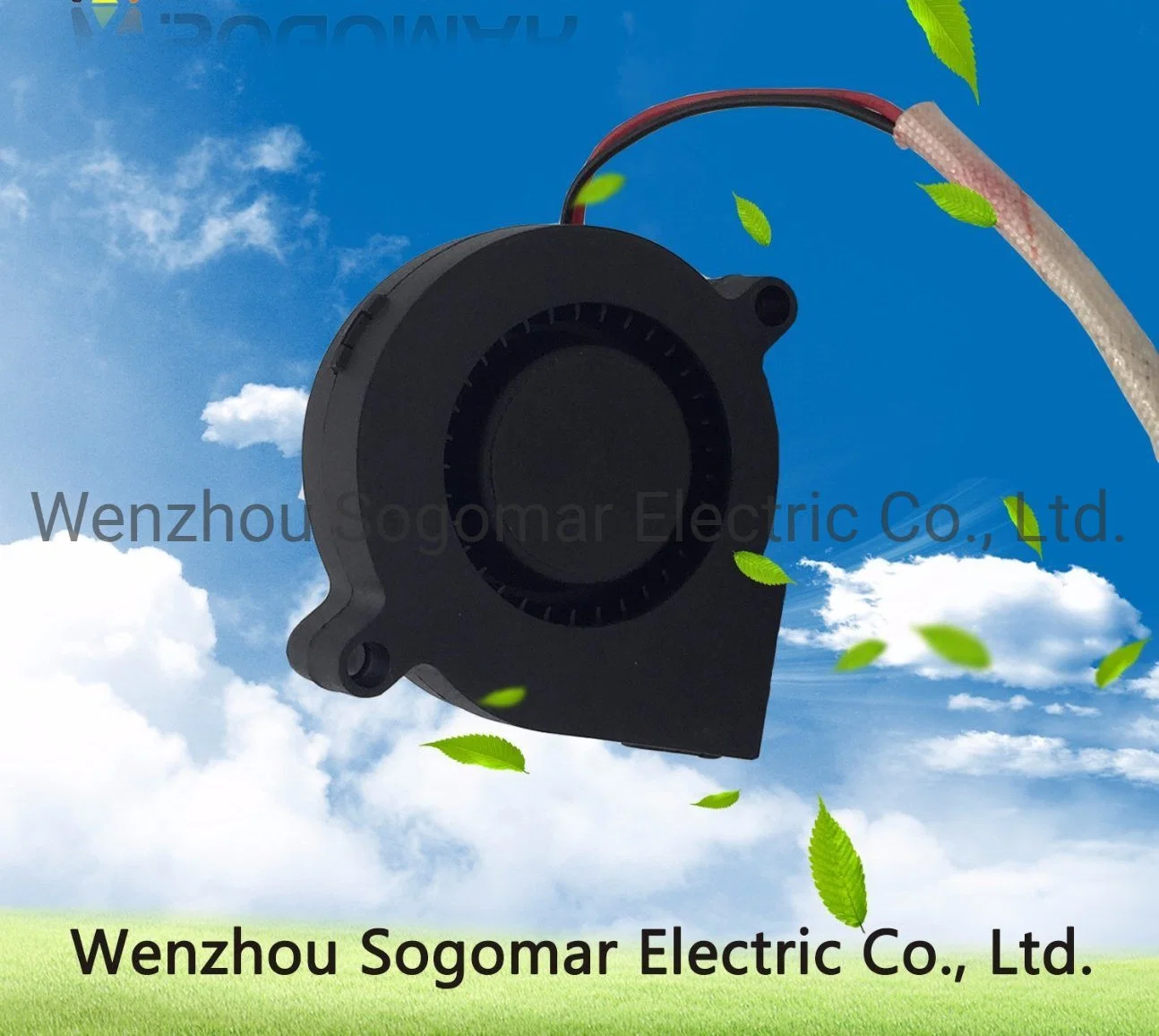 2-Pin Connector Leadwire 50X50X15mm DC Ventilating Fan for Refrigerate