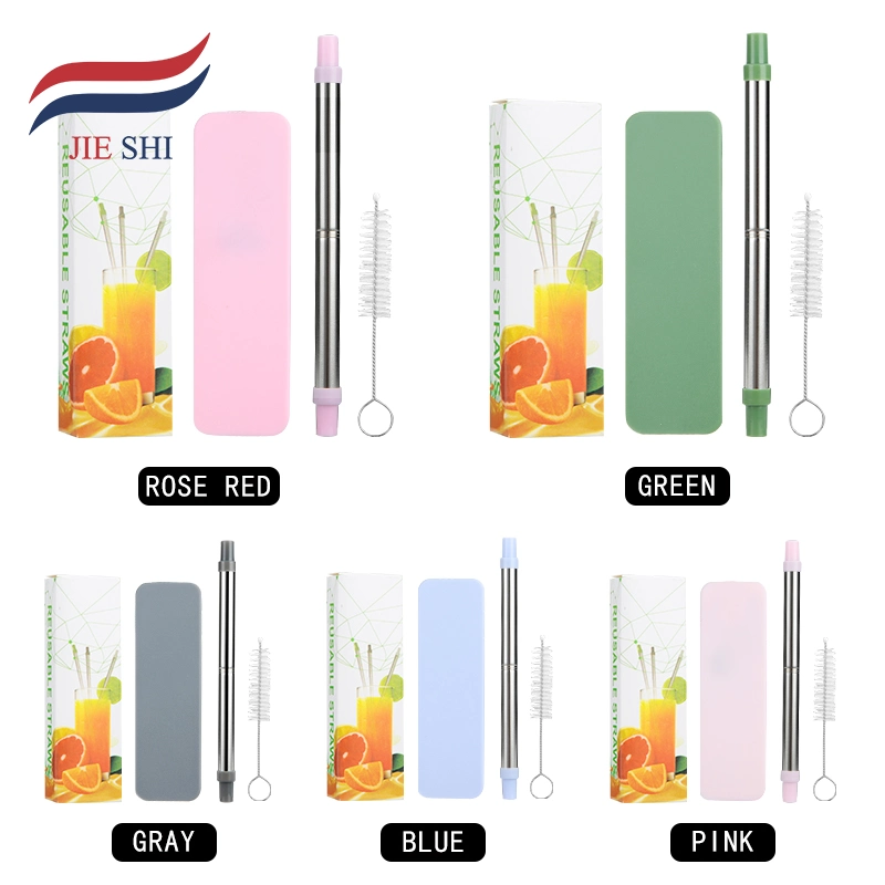 Reusable Metal Stainless Steel Drinking Straws Bar Accessories Eco-Friendly