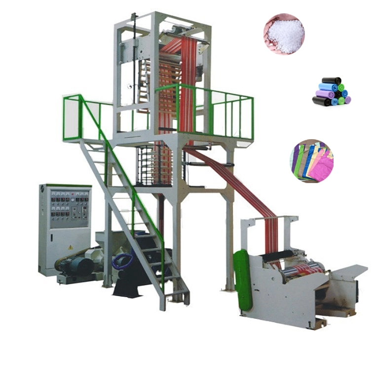 HDPE PE High-Quality Double Color Plastic Film Blowing Machine for Making Vest Bag