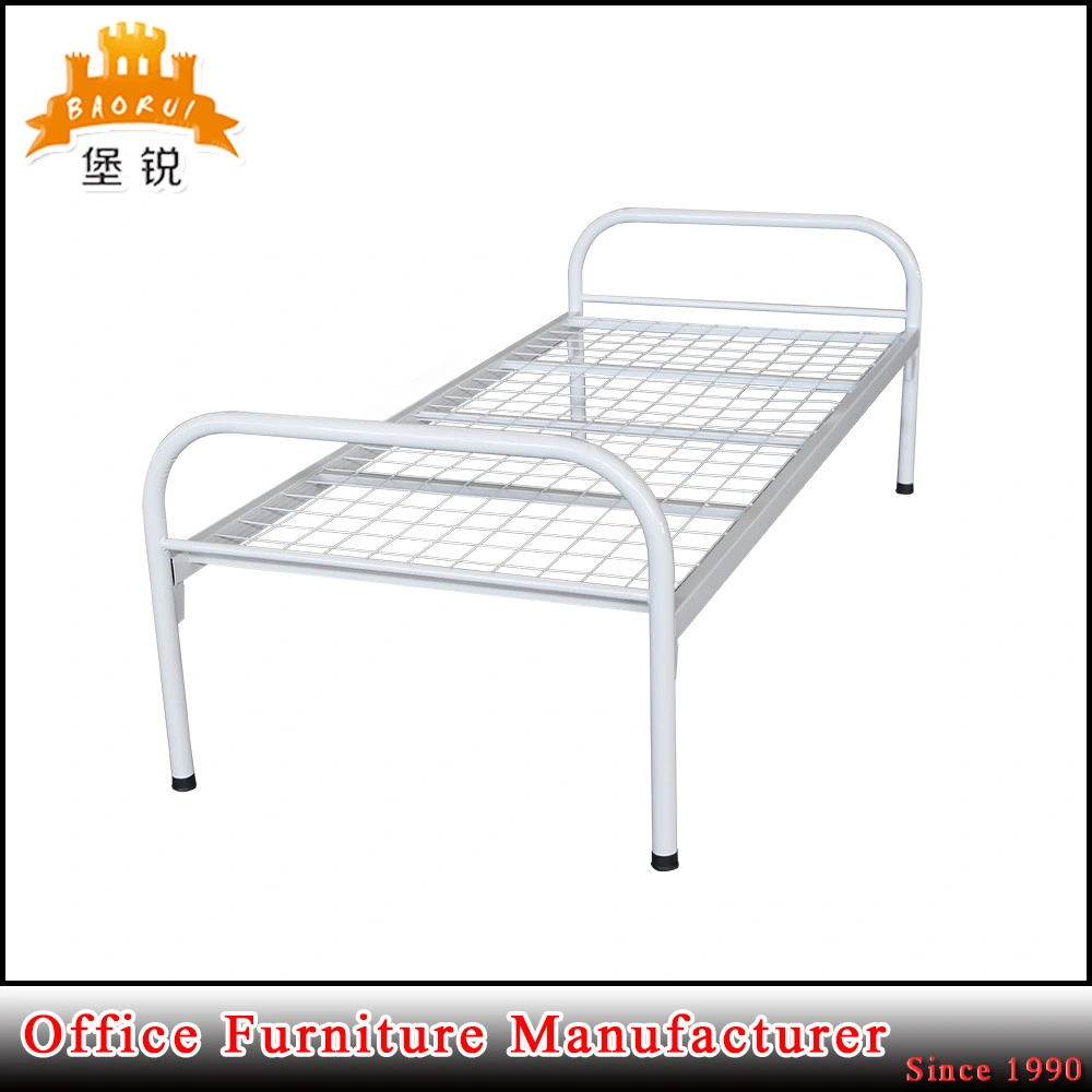 Bedroom Furniture Easy Assembly Latest Designs Adult Army Military Steel Frame Single Metal Bed