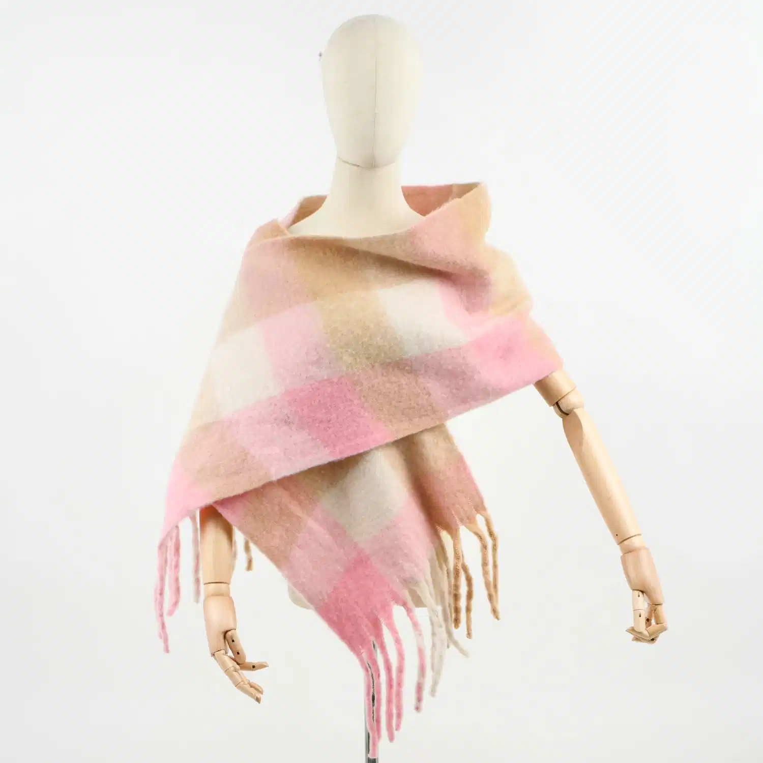 Designer High Quality Luxury Ladies Shawl Custom Graphic Manufacturer Knitted Winter Scarves with Tassel