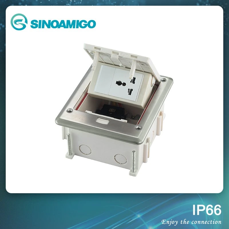 IP66 Caja de suelo impermeable para exteriores con interruptores y tomas