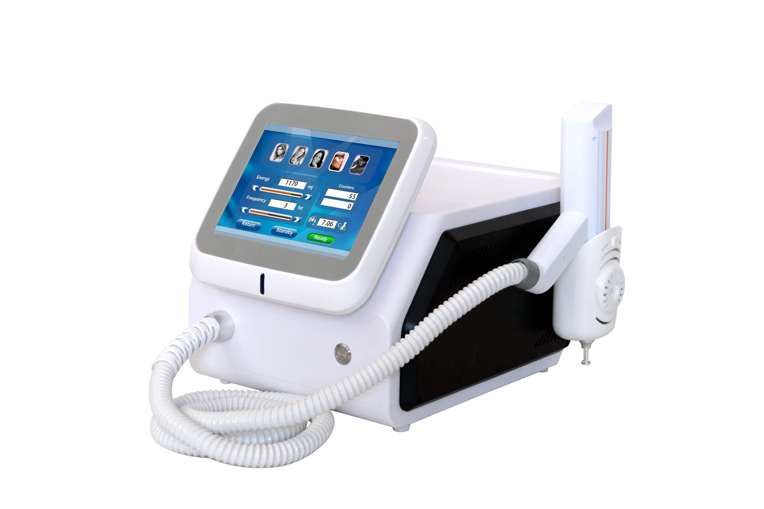 532nm, 1064nm, 1320nm potente Q conmutado ND YAG Laser Tattoo Removal Machine, ND YAG Laser Skin Whitenning Treatment