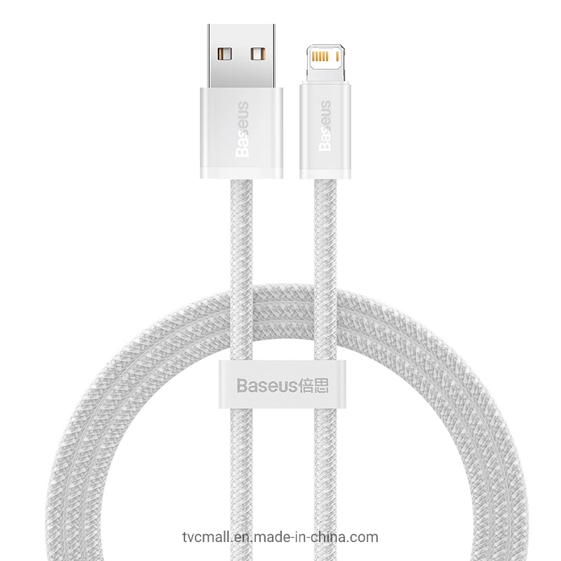 Baseus Dynamic Series 2.4A 1m Fast Charging Data Cable USB to IP Charging Cord - White