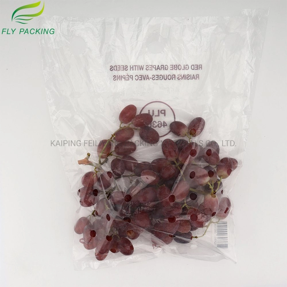 Preço por grosso de fábrica Eco-Friendly nos materiais de embalagem de alimentos frutas de plástico de embalagem de sacos de uvas terra vermelha