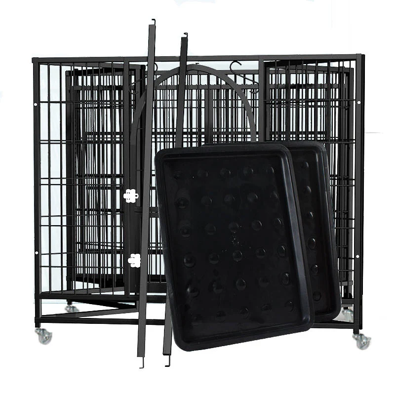 Acero al carbono bajo transpirable de metal Kennels Carriers Casas Crate Cage Cubierta muestra pequeña jaula de perro de animal de animal de la mascota