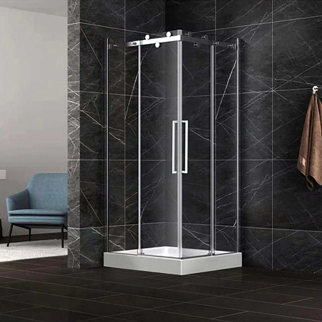 Qian Yan Rincón Ducha Enclosure China Frameless Acero inoxidable con bisagras Cuarto de baño Fabricación cabina de ducha de vapor multifuncional de lujo