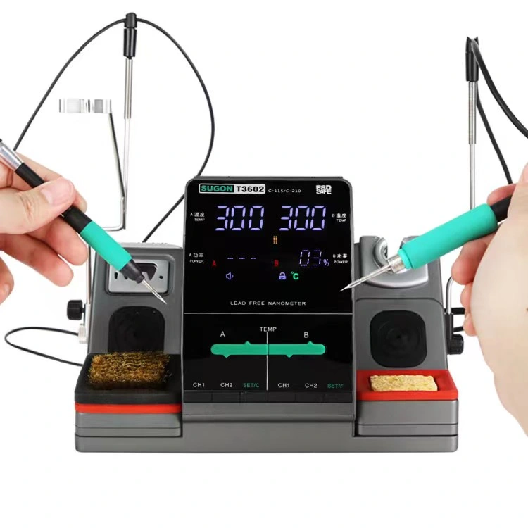 Good Quality Sugon T3602 Rework Station Temperature Control 2 in 1 Iron Soldering Station