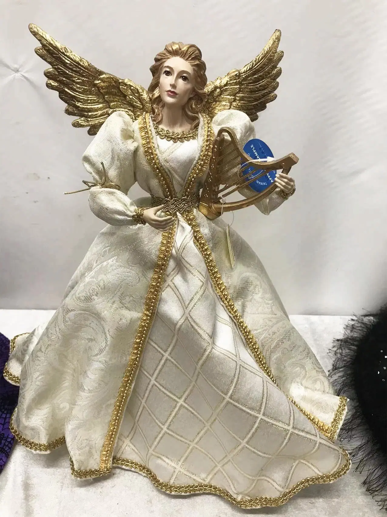 OEM Factory Customized Christmas Angel Tree Topper White Angel Statue Plastic Tree Decoration Christmas Hanging Tree Decorations Manufacturer in China