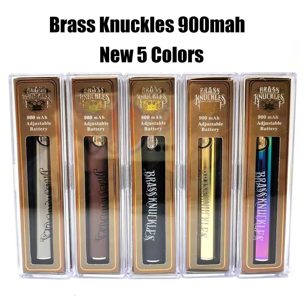 Brass Knuckles Adjustable Vape Pen Battery 900mAh Gold Wooden Colors USB Charger Battery for 510 Thread Cartridge