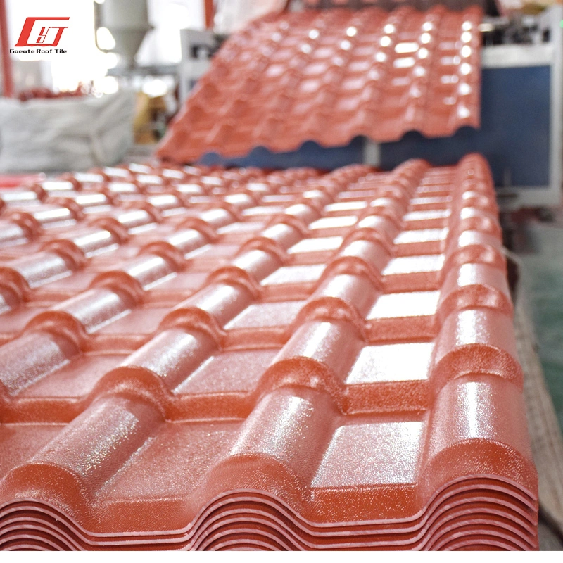 مواد البناء البلاستيكية على الطراز الإسباني مقاومة للتآكل ASA مسقوف من مادة PVC مسقوفة بالسطح/السقف Tile (التجانب