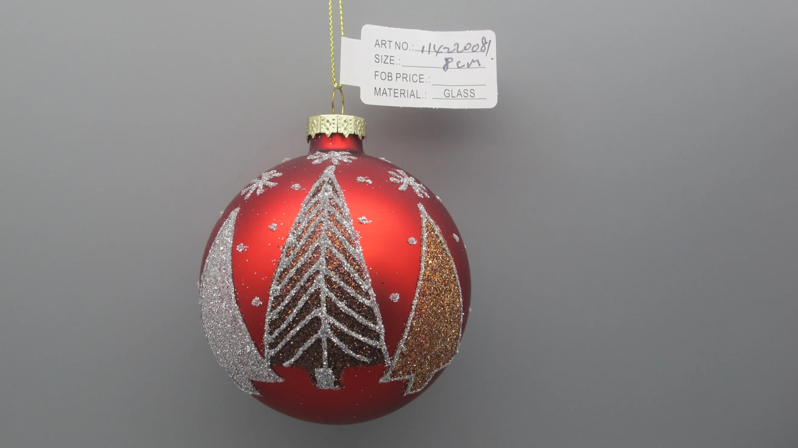 2023 Botique Glaskugel Handwerk für Weihnachtsbaum Home Dekoration