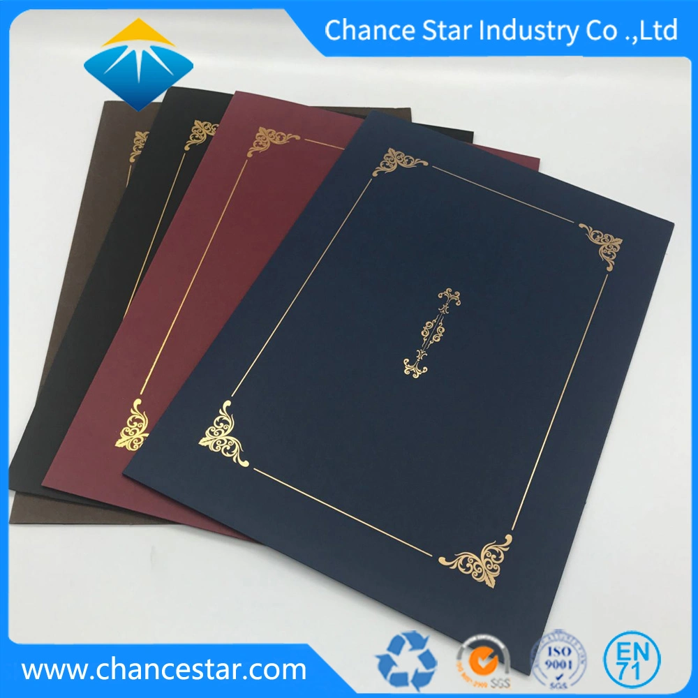 Custom Foil Stamping Sepecial Paper Soft Diploma Cover