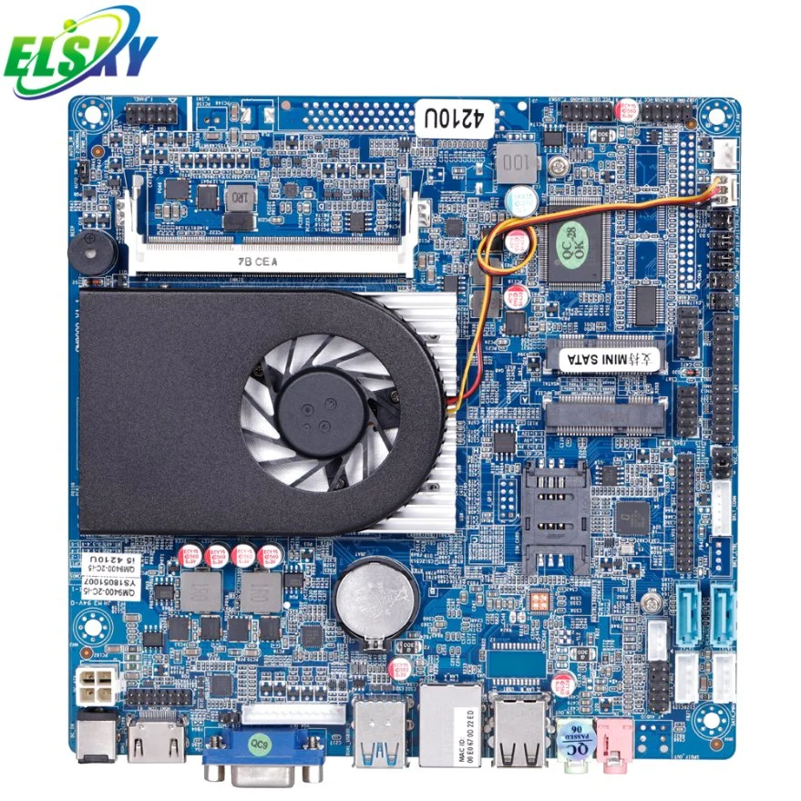 Elsky 170*170mm Mini-Itx Motherboard with CPU 4th Generation Core I7-4500u 4558u 4600u DDR3 RJ45 LAN Qm9400