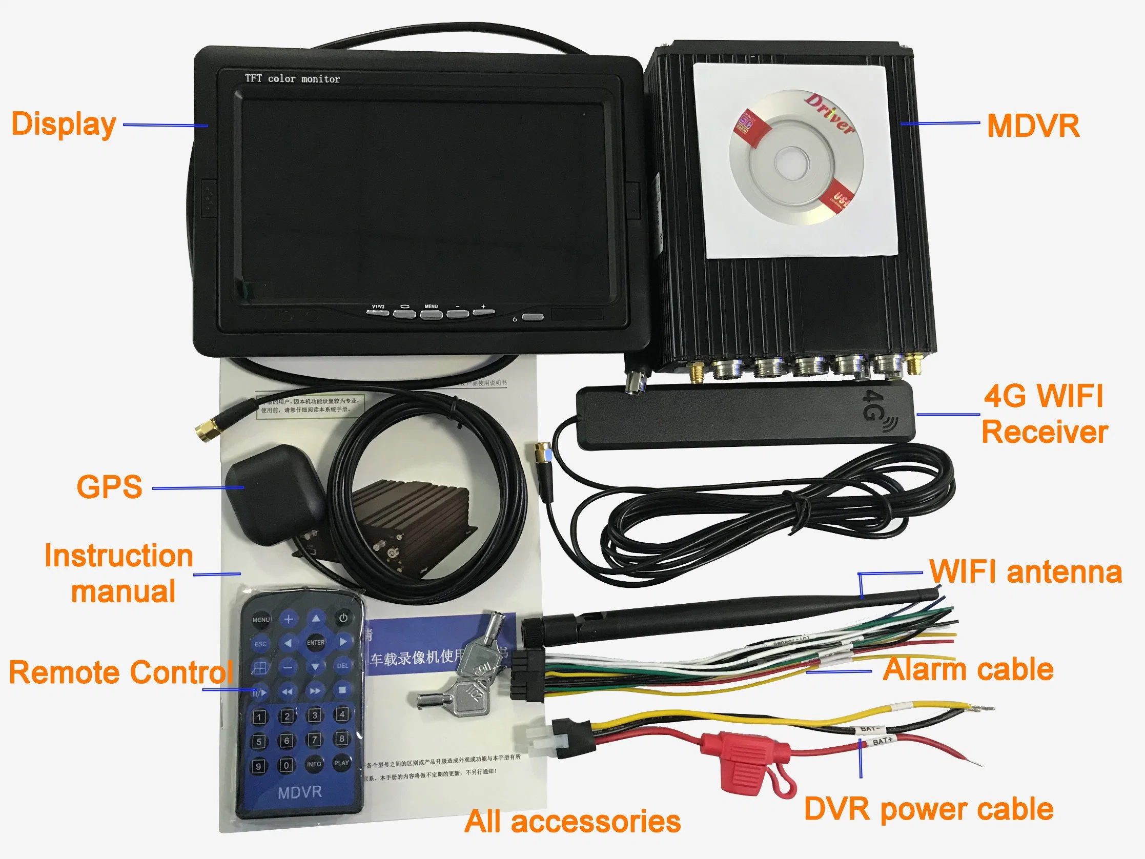 4chs 1080p HD 4G/GPS/WiFi MDVR con GPS de Wardmay Ltd