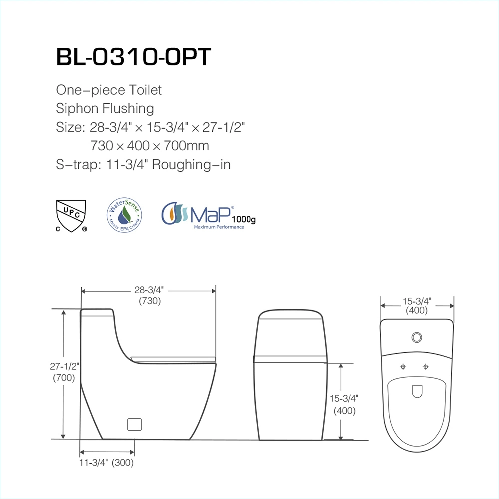 Usine chinoise Wc blanc Toilette sur pied Bol de toilette monobloc Salle de bain Toilette en céramique Sanitaire