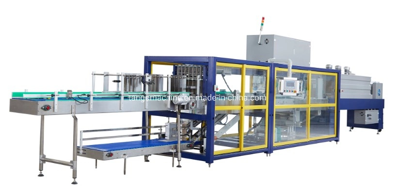 Automatic Bottle Can Cardboard Tray Shrink Packing Packaging Machine
