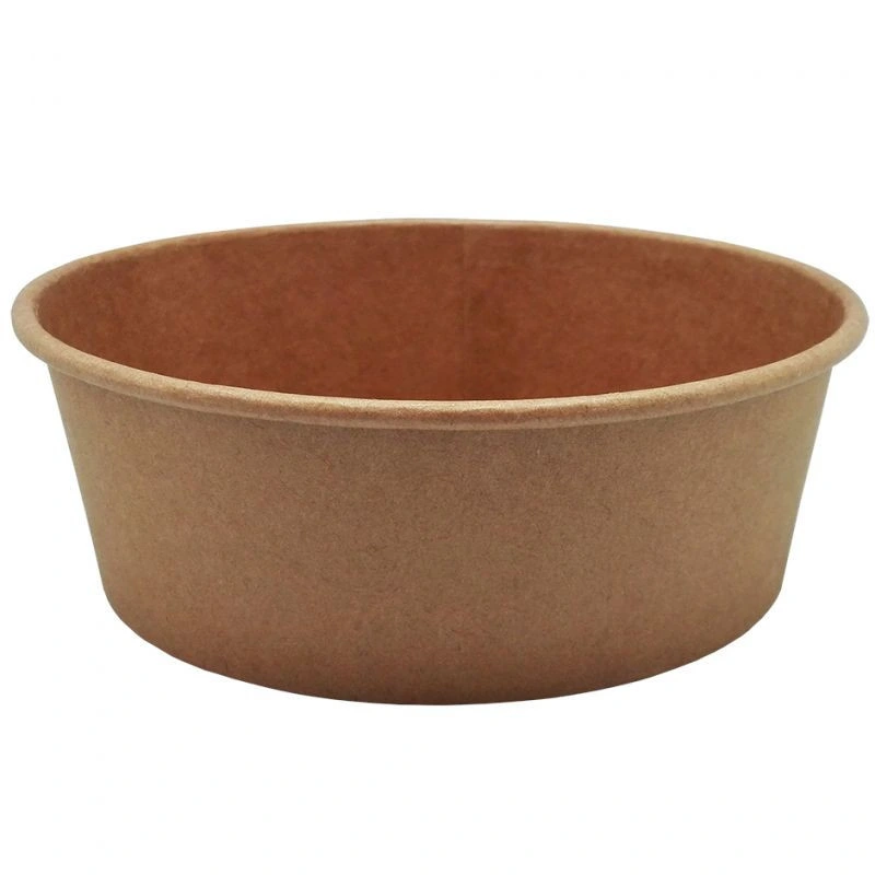 Water Based Coating Paper Salad Bowl with Lid 500ml-1300ml by Disposable Kraft Paper