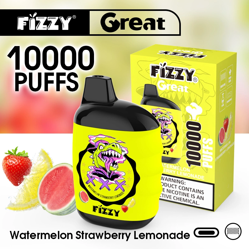 Fizzy Great Pop OEM Custom 10000 Puff Disposable/Chargeable Vape Pod Device E Cigarette