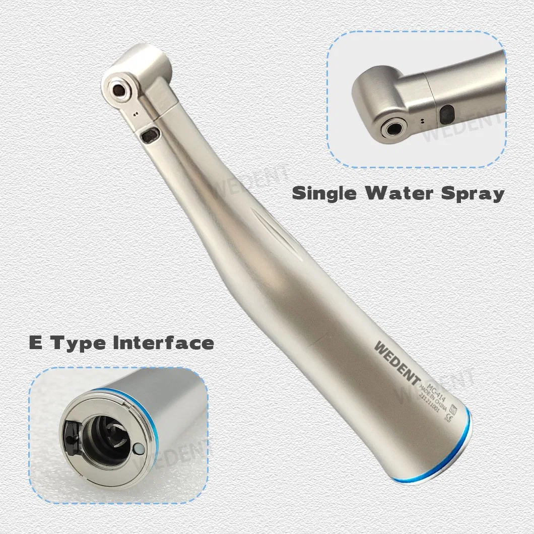 Dentistry 1: 1 Steel Material Internal Single Spray 40, 000 Rpm Fiber Optic Increasing Contra Angle