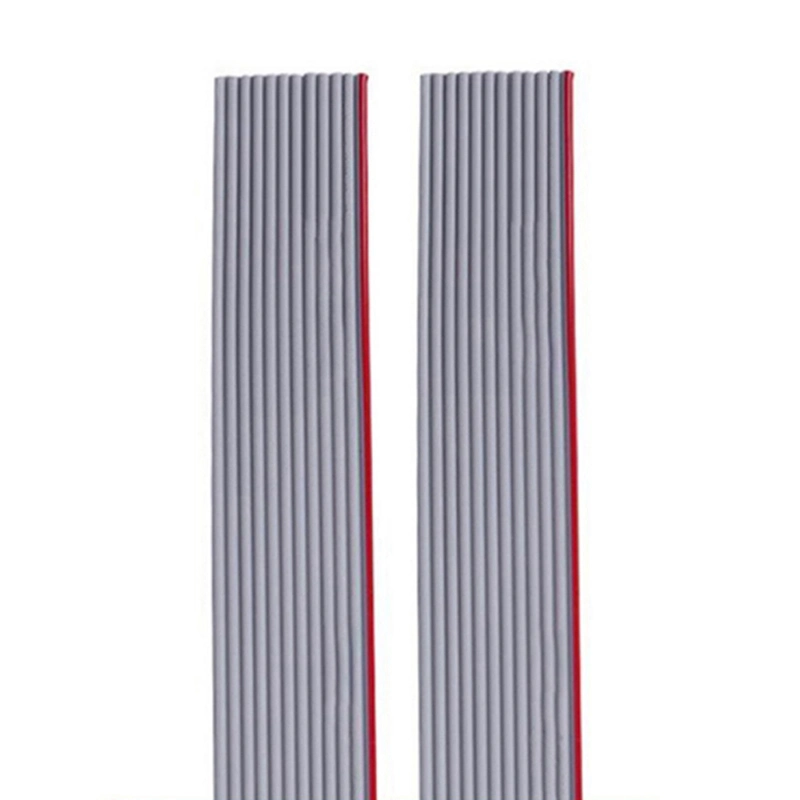 1.27mm UL2651 Red Edged Gray Flat Cable 28AWG 26AWG PVC Insulated Flat Ribbon Cable with Connector