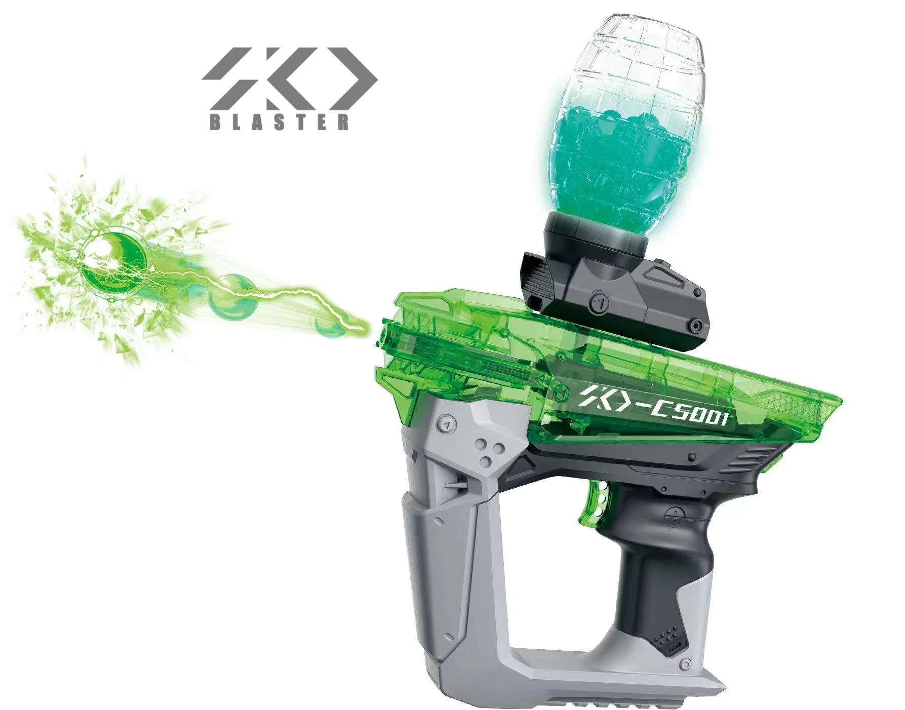 بندقية لعبة SKD Blaster Toy Gun Ball Gun Toy Glow in The Dark Automatic Gel Ball Blaster Gun Water Gel Pistol Luminous Orbeez Toy Gun with LED Light