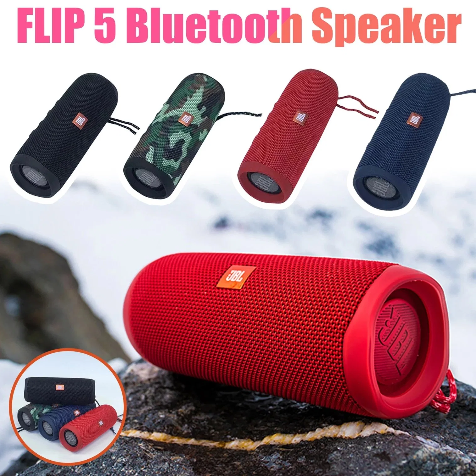 2021 Newest Kaleidoscope for Flip 5 Portable Bluetooth Speaker Flip5 Mini Waterproof Wireless Bt Bass Outdoor Speaker