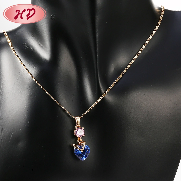 Fashion 18K Gold Plated Costume Imitation Charm Jewelry with Earring, Pendant, Necklace Sets