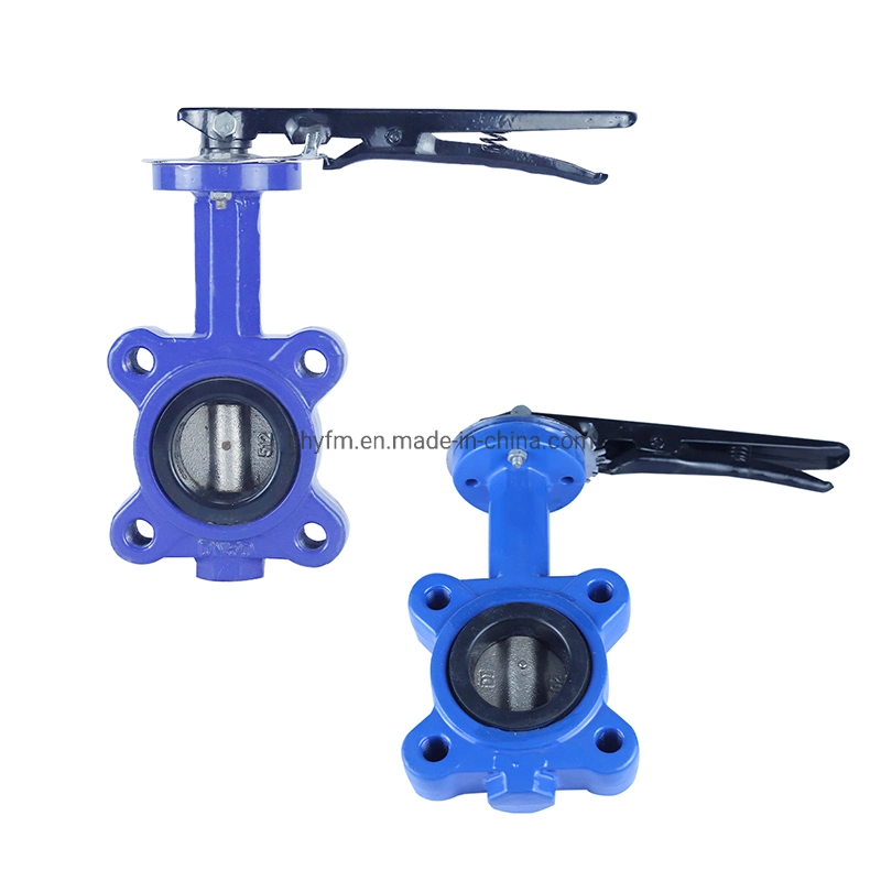 China Supplier Custom 4&prime; &prime; 150lb DN100 Gearbox Ci Body Seal Material Wafer Type Replaceable Seat Butterfly Valve