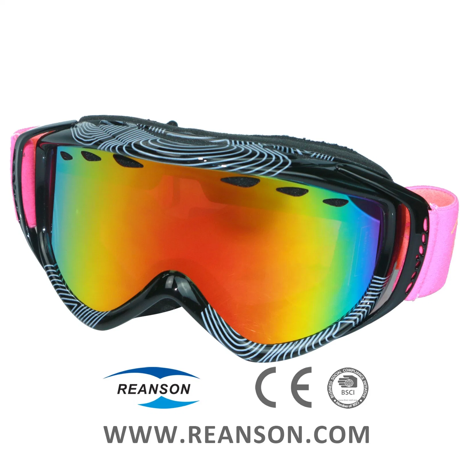 Wholesale/Supplier Outdoor Sports Anti-Fog Snow Goggles with Vents