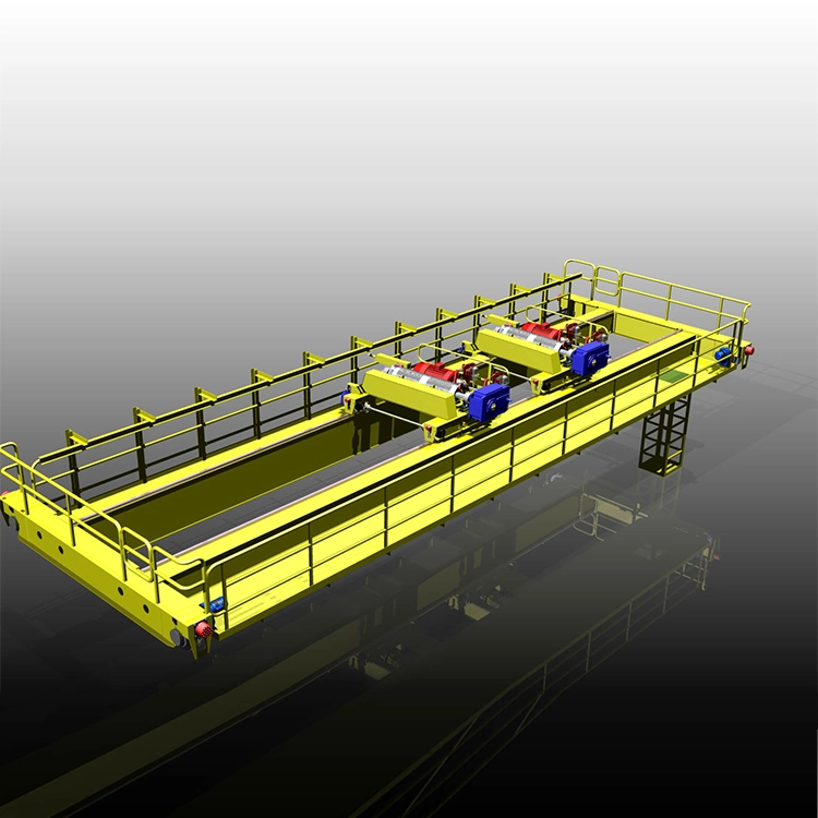 Double Girder Overhead Crane with Running Double Winch Trolley for Indoor Lifting