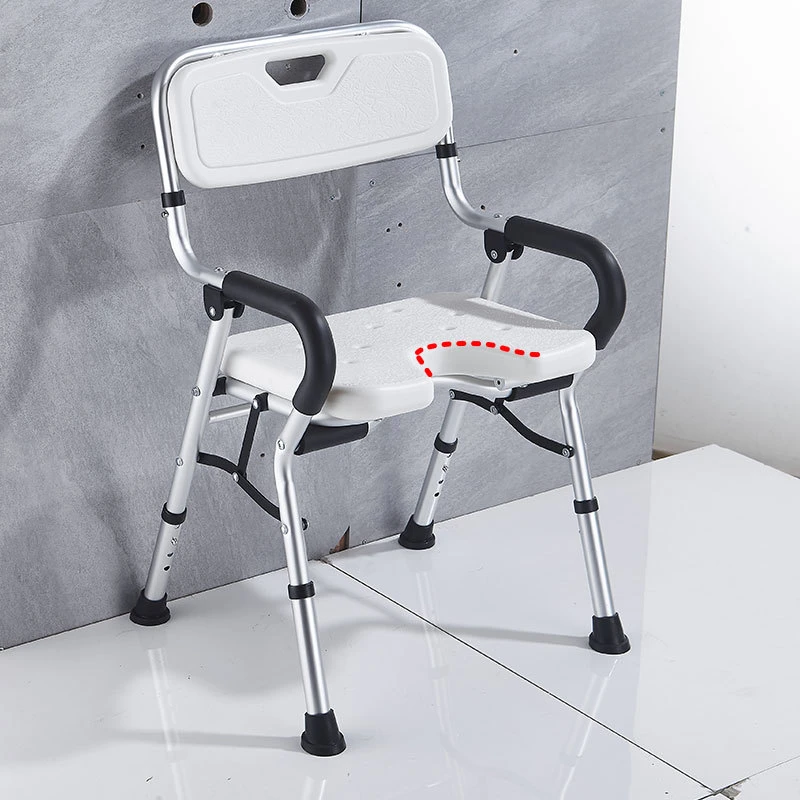 Shower Chair with Arms and Back, Adjustable Toilet Safety Frame, Raised Toilet Seat