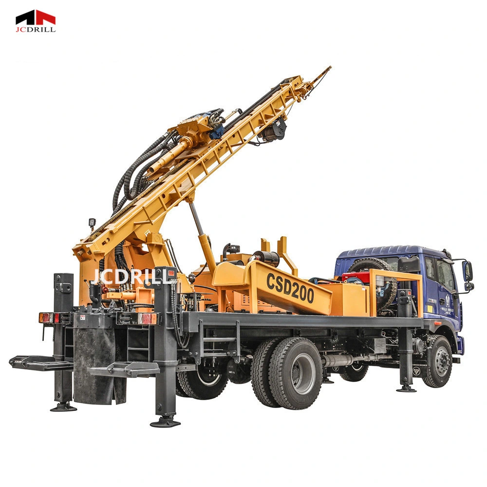 Truck Portable Hydraulic Water Well Drilling Rig Drill Rig Truck Rotary Blast Hole Rock Core Drill